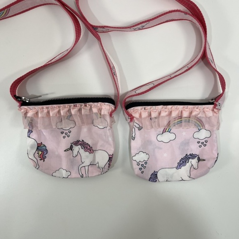 Set of 2 Handmade Little Girls Tote Crossbody Bags Purses TWIN SPECIAL